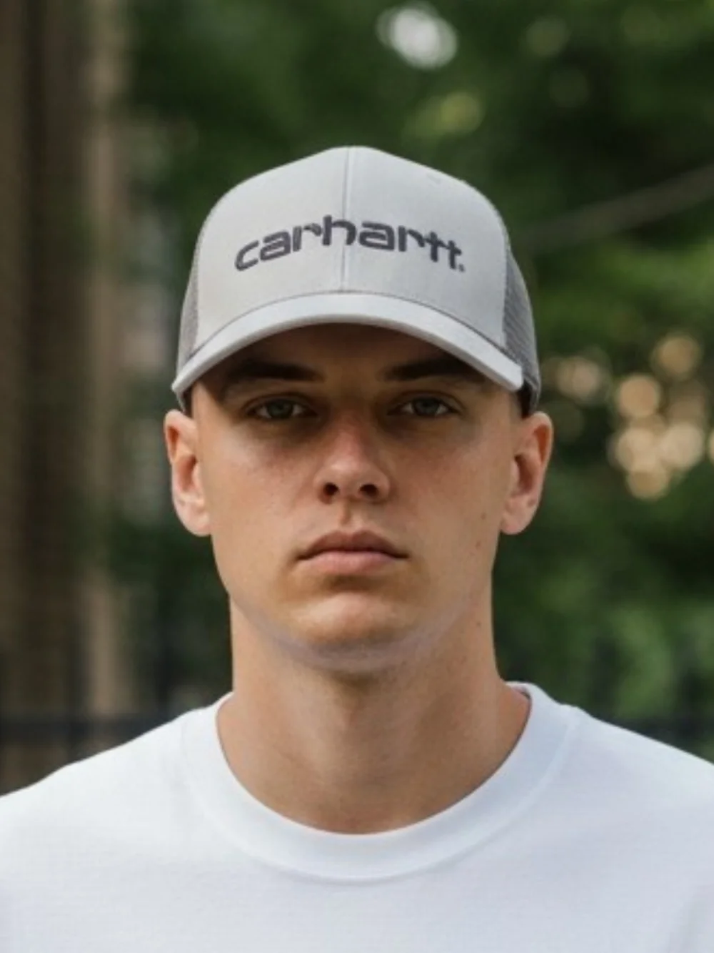 Carhartt 101195 Canvas Mesh-Back Trucker Hat Cap Asphalt Black NWT